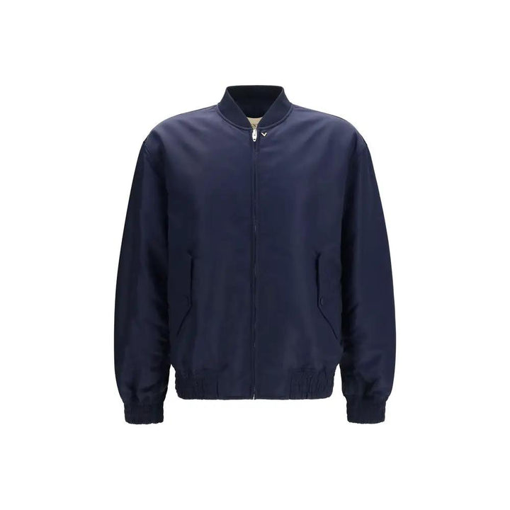 Valentino Sample Sale | Valentino Blue Polyamide Bomber - | Designer outlet