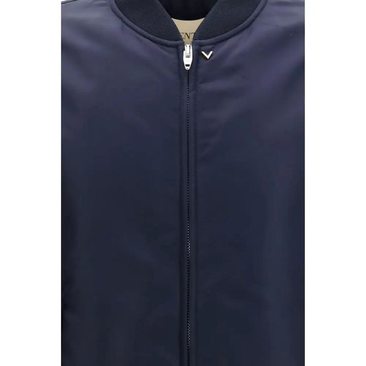 Valentino Sample Sale | Valentino Blue Polyamide Bomber - | Designer outlet
