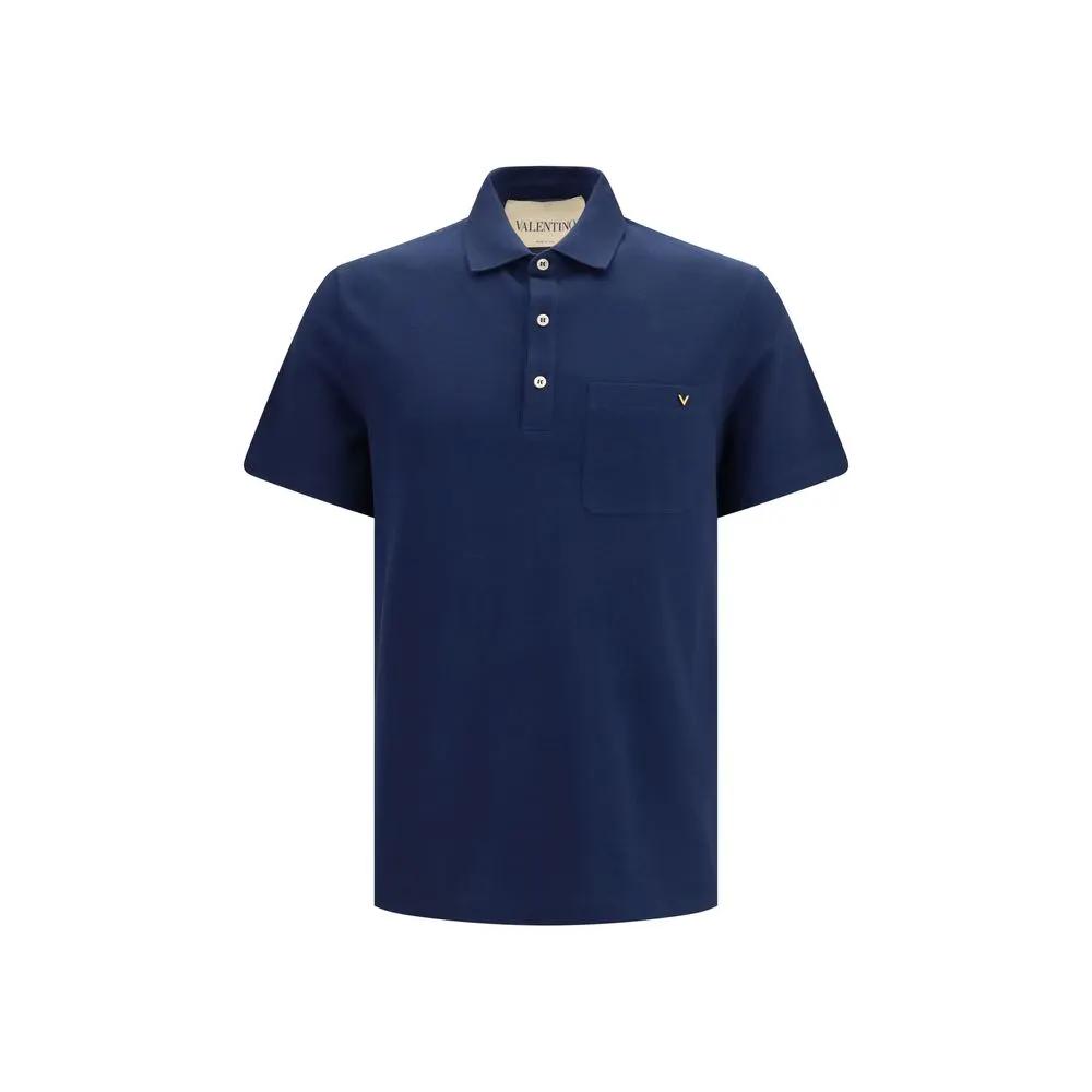 Valentino Sample Sale | Valentino Blue Cotton Polo Shirt - | Designer outlet