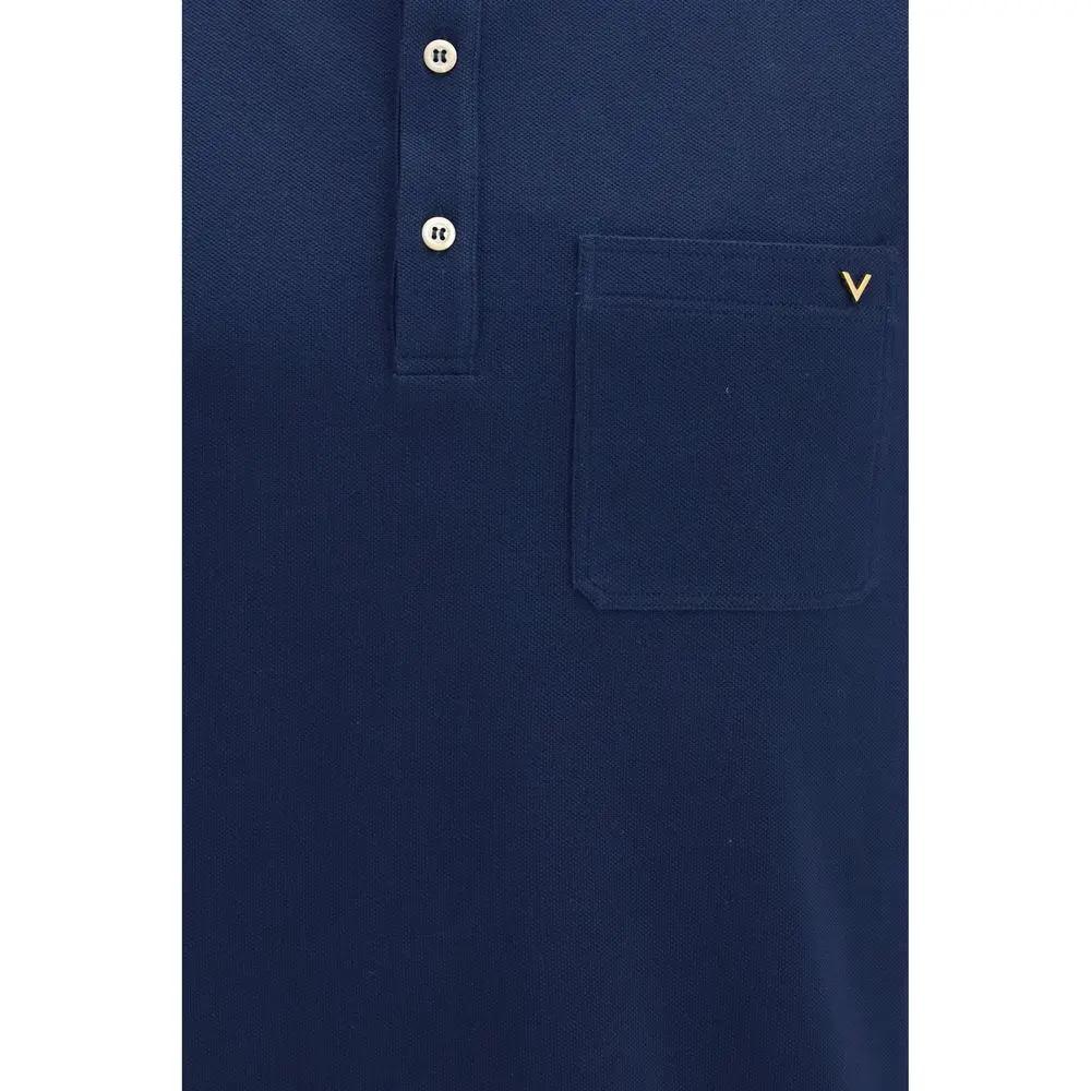 Valentino Sample Sale | Valentino Blue Cotton Polo Shirt - | Designer outlet