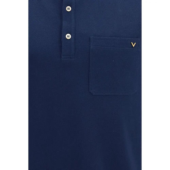 Valentino Sample Sale | Valentino Blue Cotton Polo Shirt - | Designer outlet