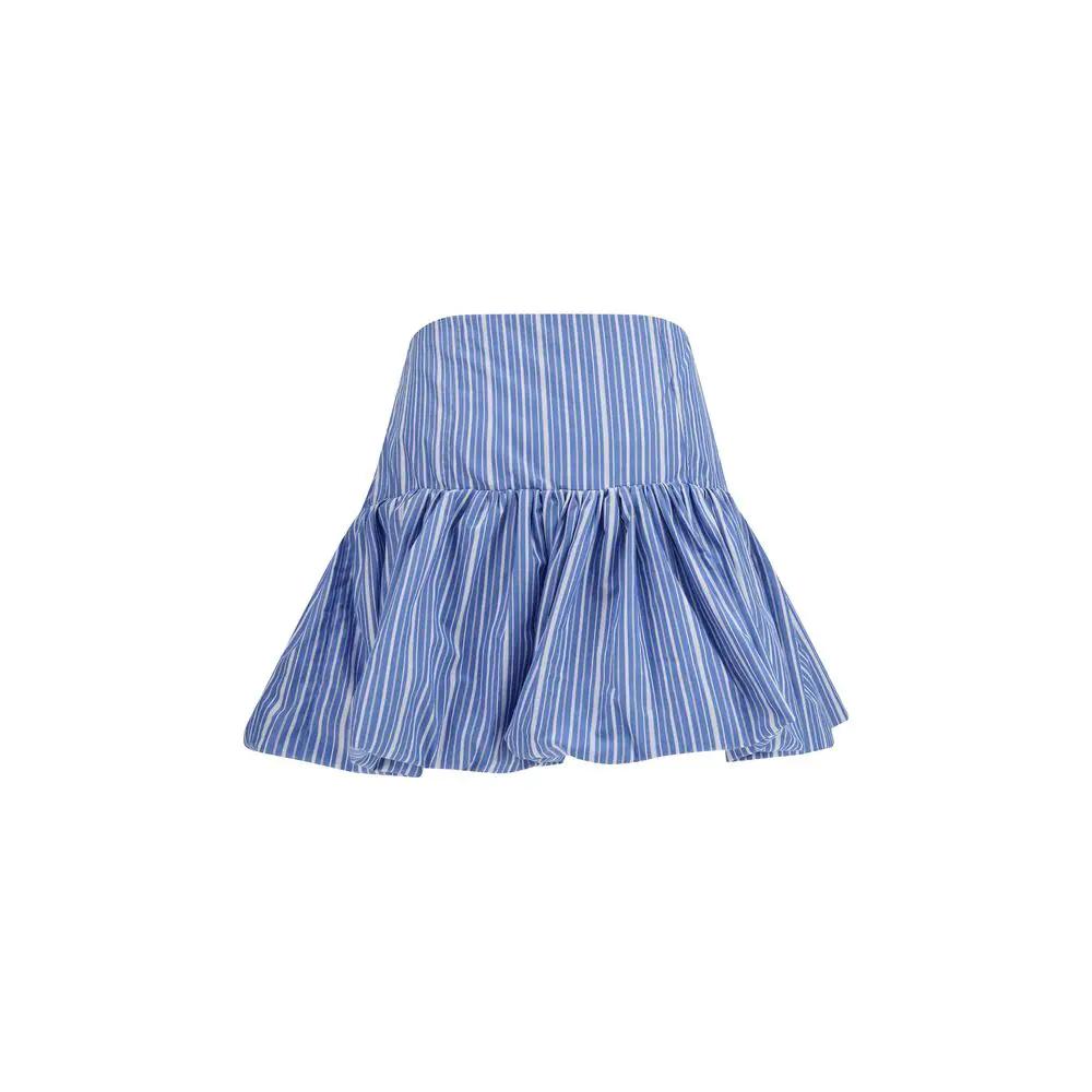Ganni Sample Sale | Ganni Blue Cotton Mini Skirt - | Designer outlet
