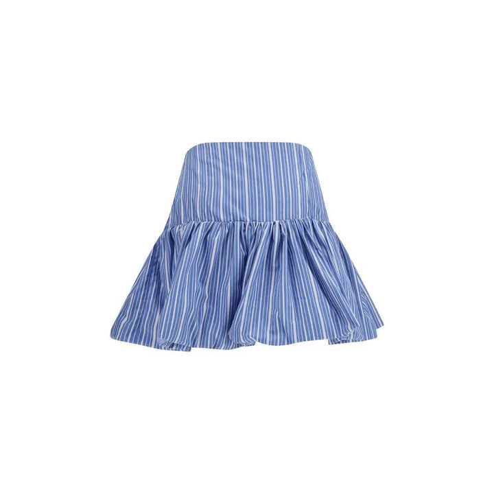 Ganni Sample Sale | Ganni Blue Cotton Mini Skirt - | Designer outlet