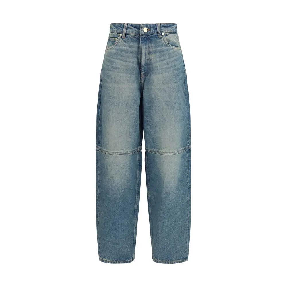 Ganni Sample Sale | Ganni Blue Cotton Tapered Jeans - | Designer outlet