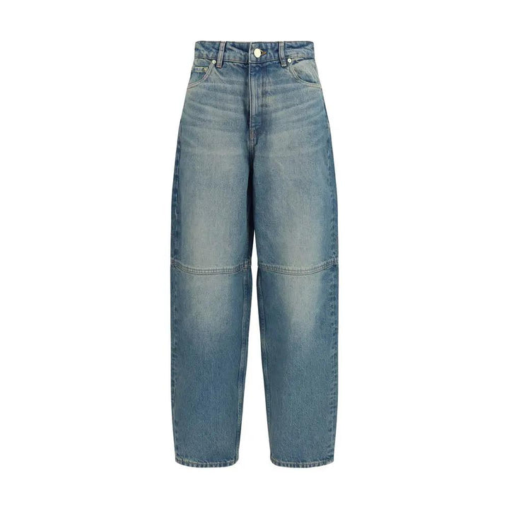Ganni Sample Sale | Ganni Blue Cotton Tapered Jeans - | Designer outlet