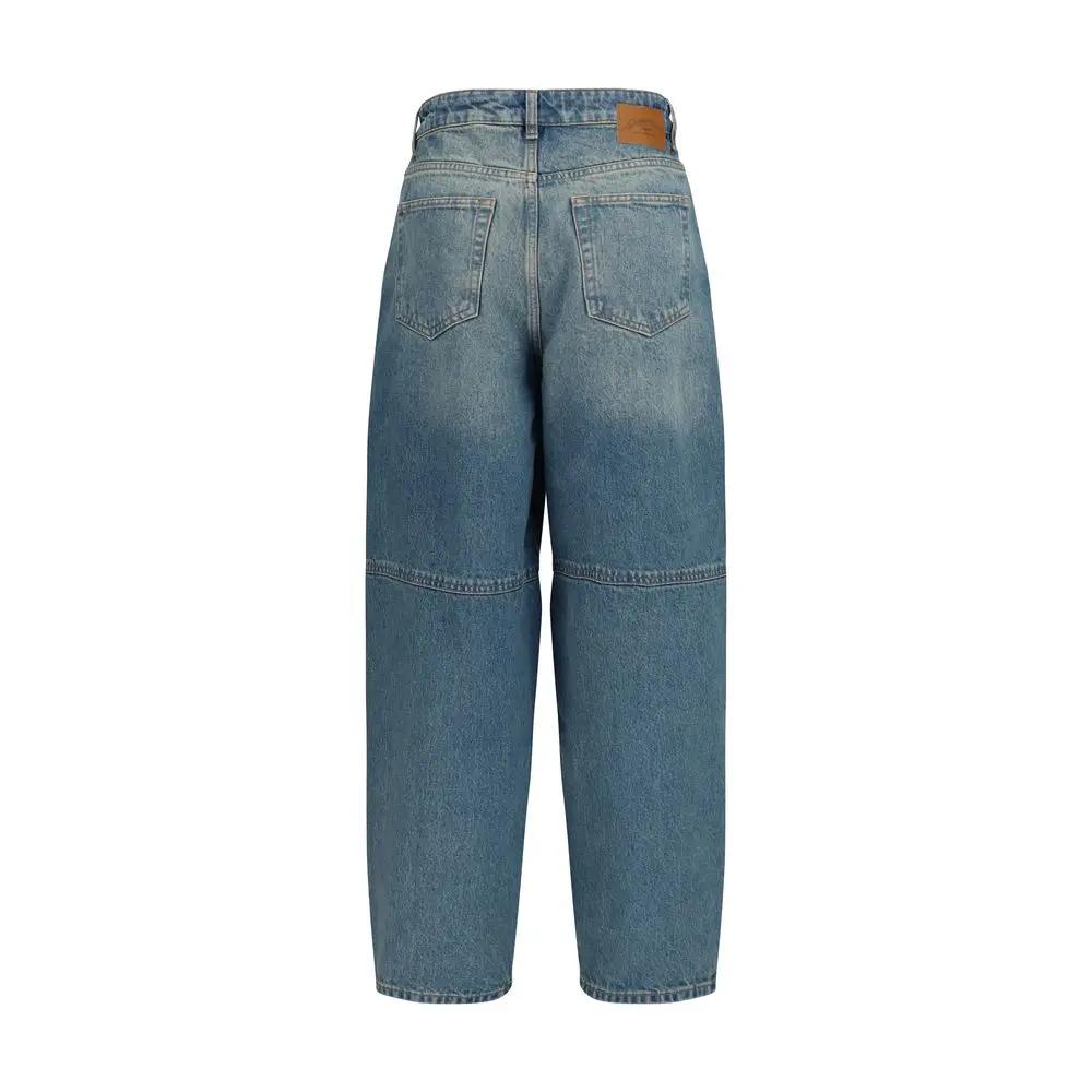Ganni Sample Sale | Ganni Blue Cotton Tapered Jeans - | Designer outlet