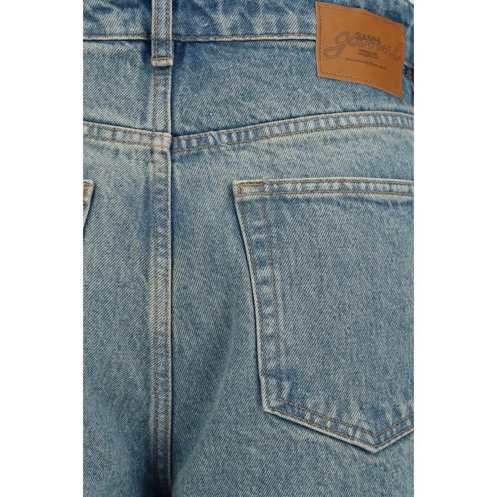 Ganni Sample Sale | Ganni Blue Cotton Tapered Jeans - | Designer outlet