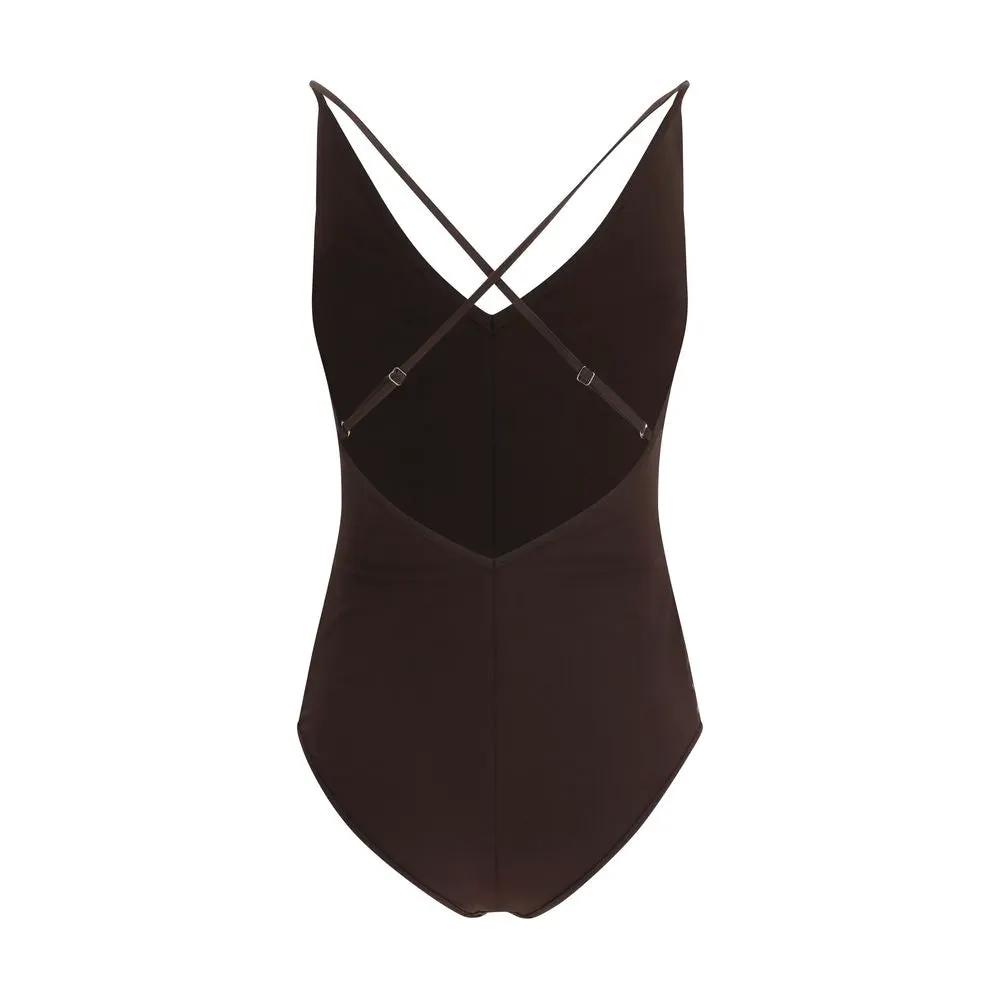Brunello Cucinelli Sample Sale | Brunello Cucinelli Brown Nylon One-Piece Swimsuit - | Designer outlet