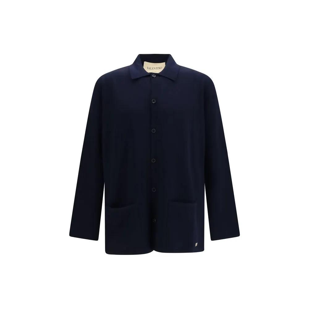 Valentino Sample Sale | Valentino Blue Wool Oves Aries Cardigan - | Designer outlet