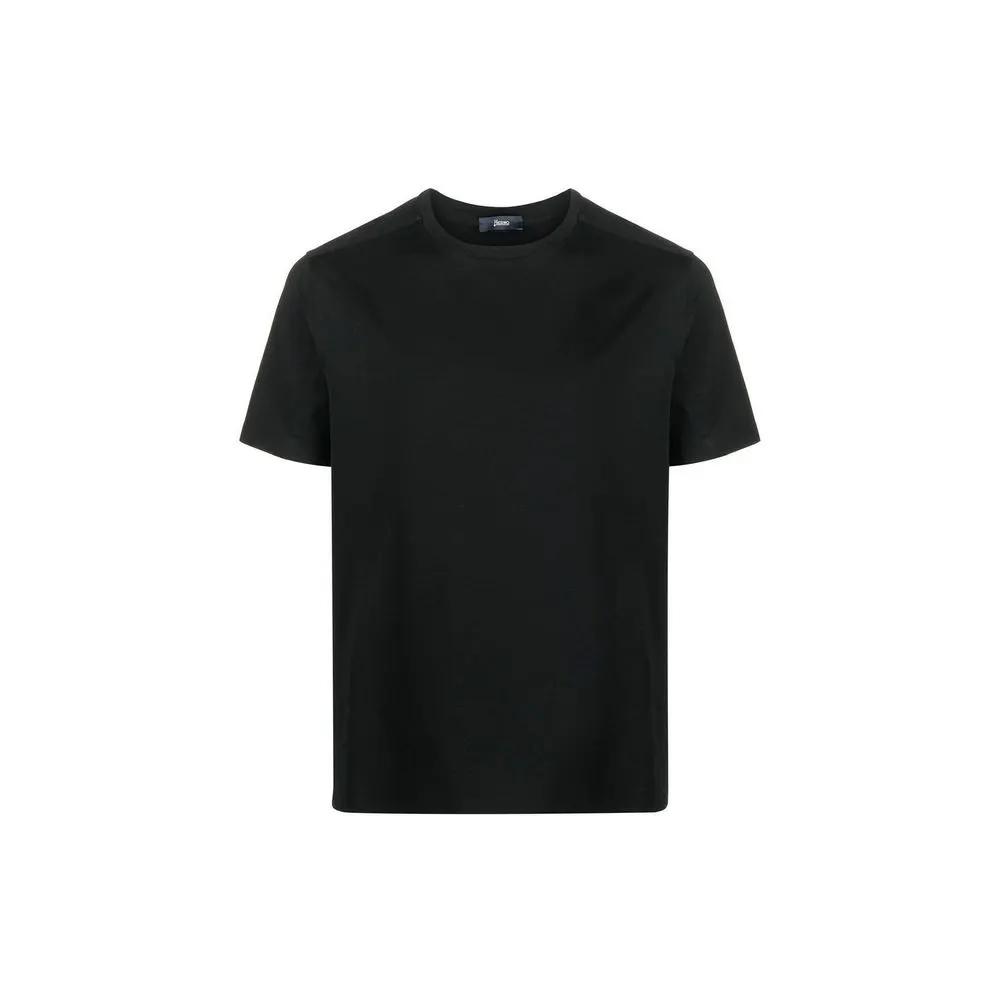 Herno Sample Sale | Herno Black Cotton T-Shirt - | Designer outlet