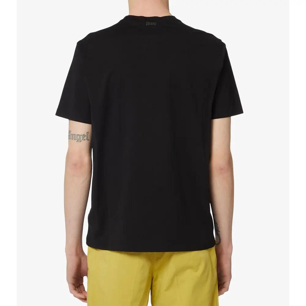 Herno Sample Sale | Herno Black Cotton T-Shirt - | Designer outlet