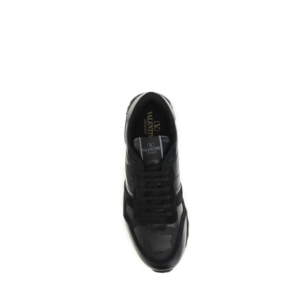 Valentino Garavani Black Polyester Athletic Sneakers