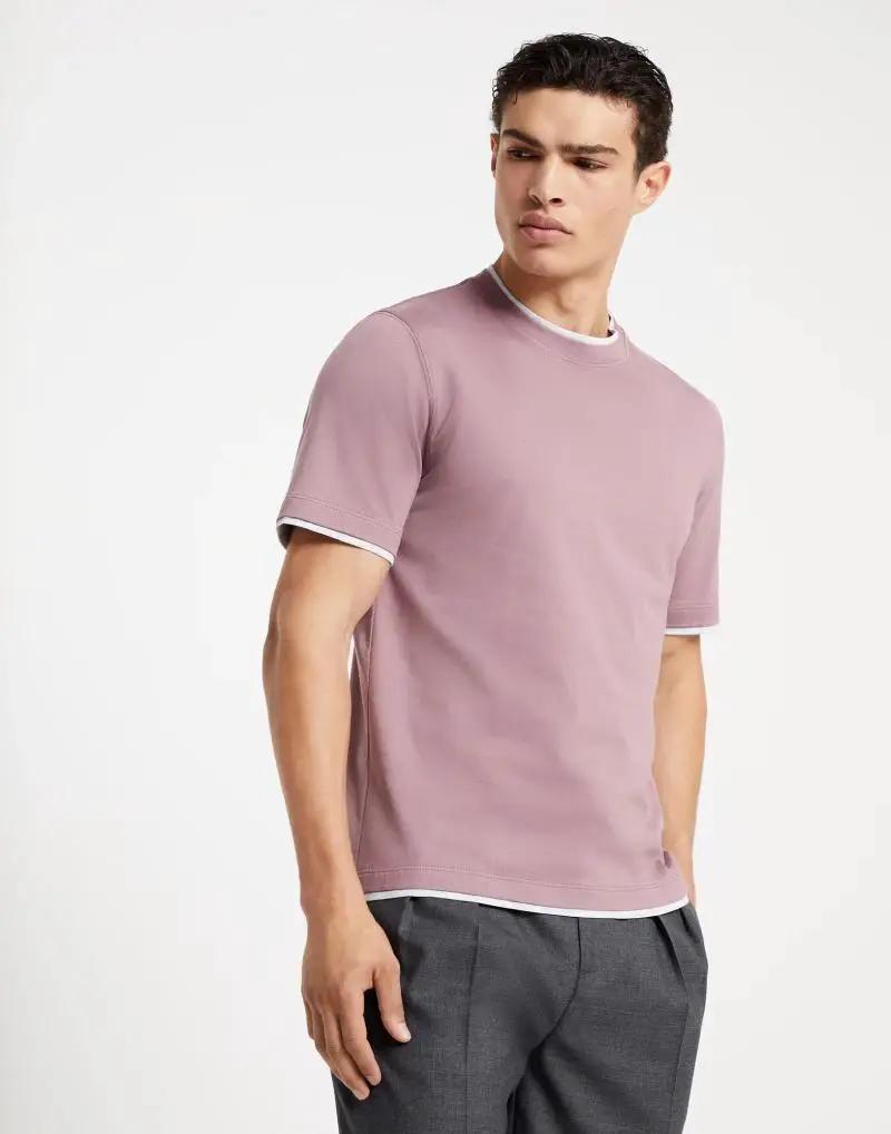 Brunello Cucinelli Sample Sale | Brunello Cucinelli Bicolor Cotton T-Shirt - | Designer outlet