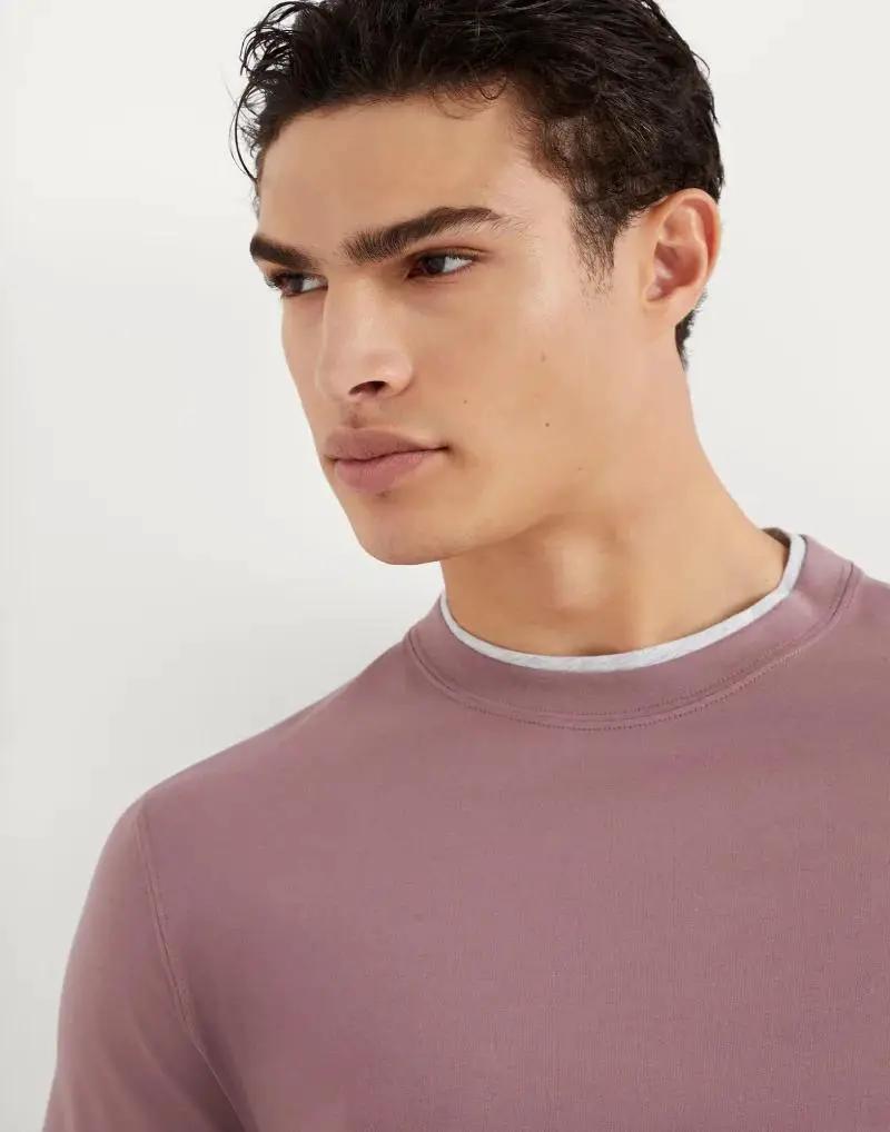 Brunello Cucinelli Sample Sale | Brunello Cucinelli Bicolor Cotton T-Shirt - | Designer outlet