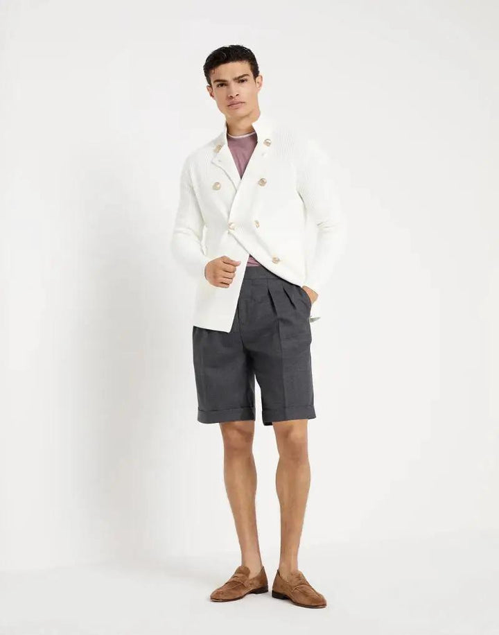 Brunello Cucinelli Sample Sale | Brunello Cucinelli Bicolor Cotton T-Shirt - | Designer outlet