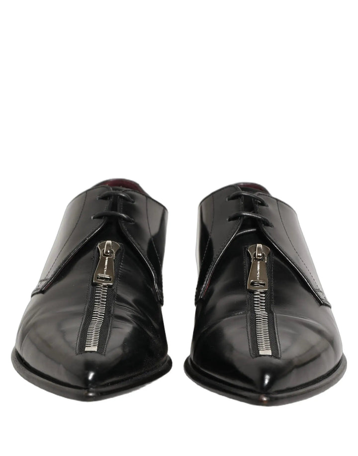 Dolce &amp; Gabbana Sample Sale | Dolce &amp; Gabbana Black Leather Men Derby Dress Formal Shoes - | Designer outlet