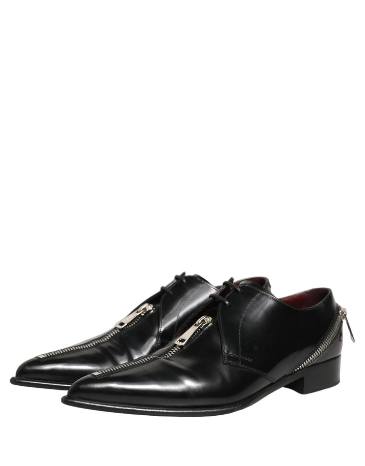 Dolce &amp; Gabbana Sample Sale | Dolce &amp; Gabbana Black Leather Men Derby Dress Formal Shoes - | Designer outlet