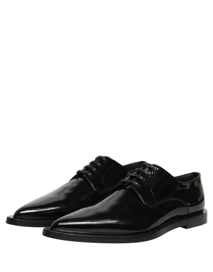 Dolce &amp; Gabbana Sample Sale | Dolce &amp; Gabbana Black Leather Men Derby Dress Formal Shoes - | Designer outlet