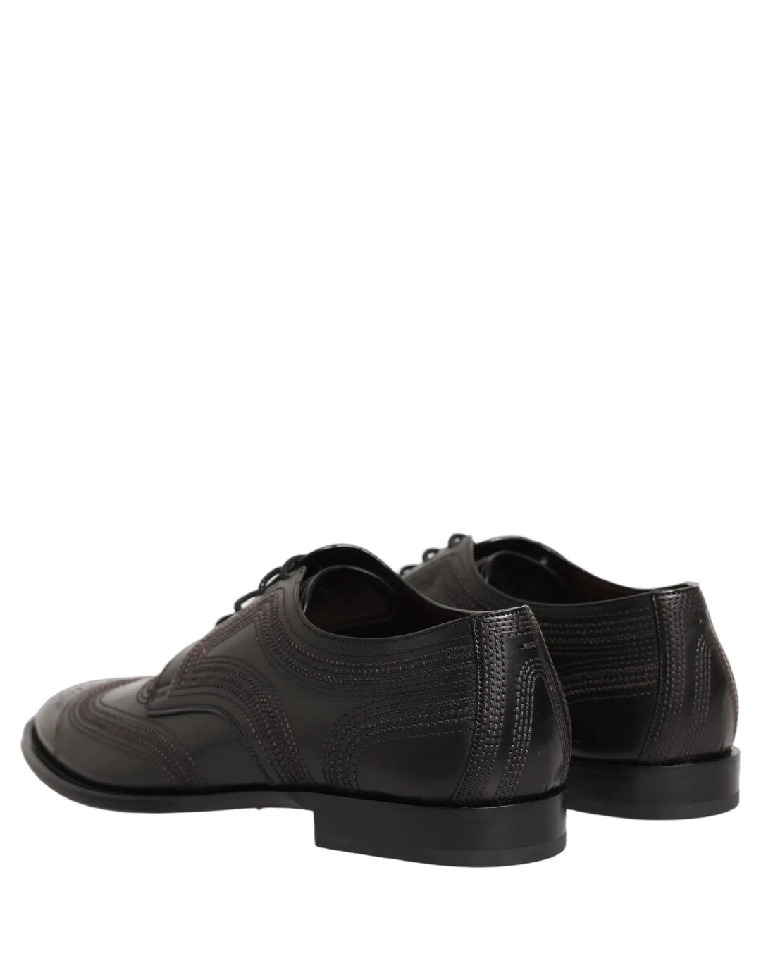 Dolce &amp; Gabbana Sample Sale | Dolce &amp; Gabbana Black Embroidered Leather Derby Dress Shoes - | Designer outlet