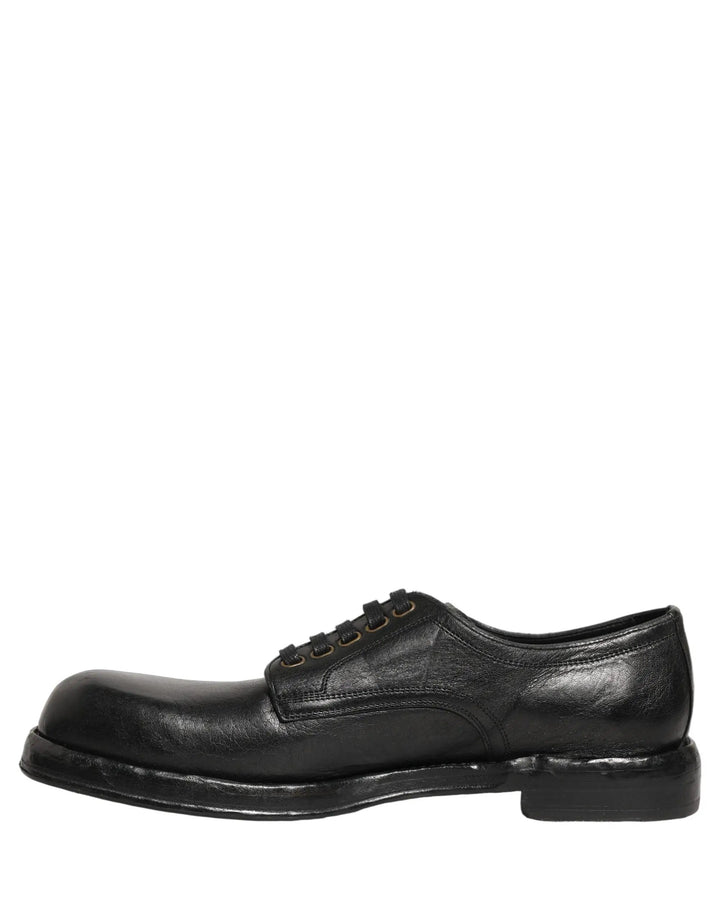 Dolce &amp; Gabbana Sample Sale | Dolce &amp; Gabbana Black Leather Lace Up Derby Dress Men Shoes - | Designer outlet
