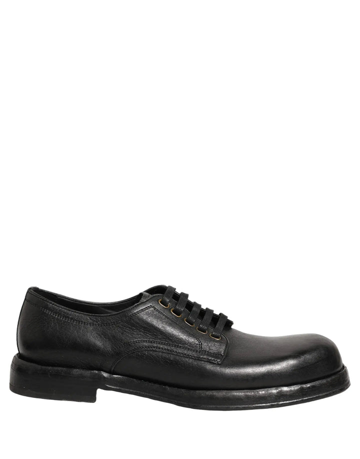 Dolce &amp; Gabbana Sample Sale | Dolce &amp; Gabbana Black Leather Lace Up Derby Dress Men Shoes - | Designer outlet