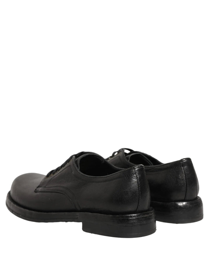 Dolce &amp; Gabbana Sample Sale | Dolce &amp; Gabbana Black Leather Lace Up Derby Dress Men Shoes - | Designer outlet