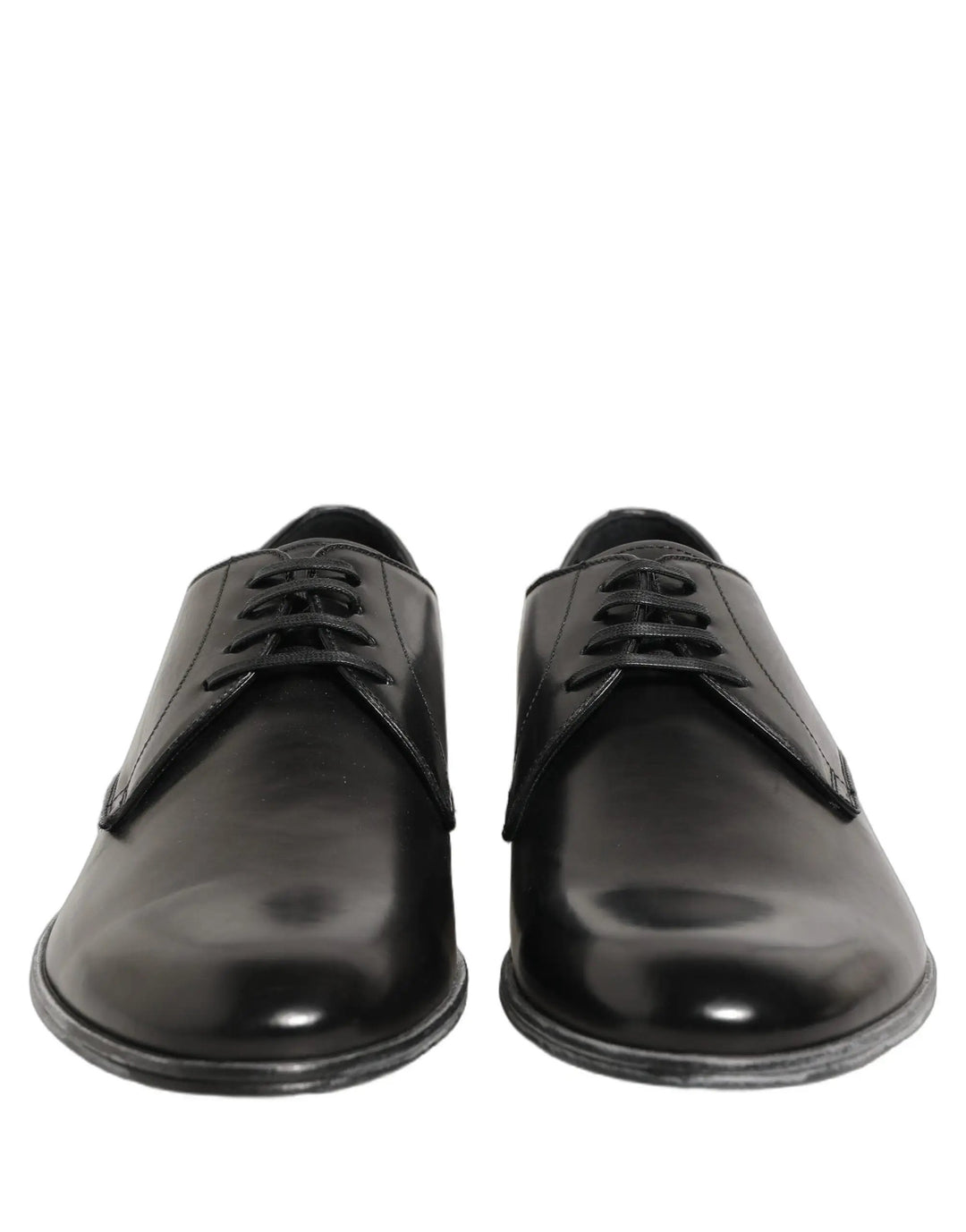 Dolce &amp; Gabbana Sample Sale | Dolce &amp; Gabbana Dress Black Leather Lace Up Derby Men Shoes - | Designer outlet