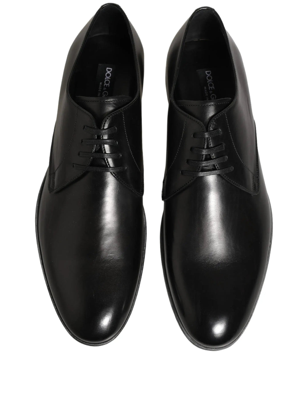 Dolce &amp; Gabbana Sample Sale | Dolce &amp; Gabbana Dress Black Leather Lace Up Derby Men Shoes - | Designer outlet