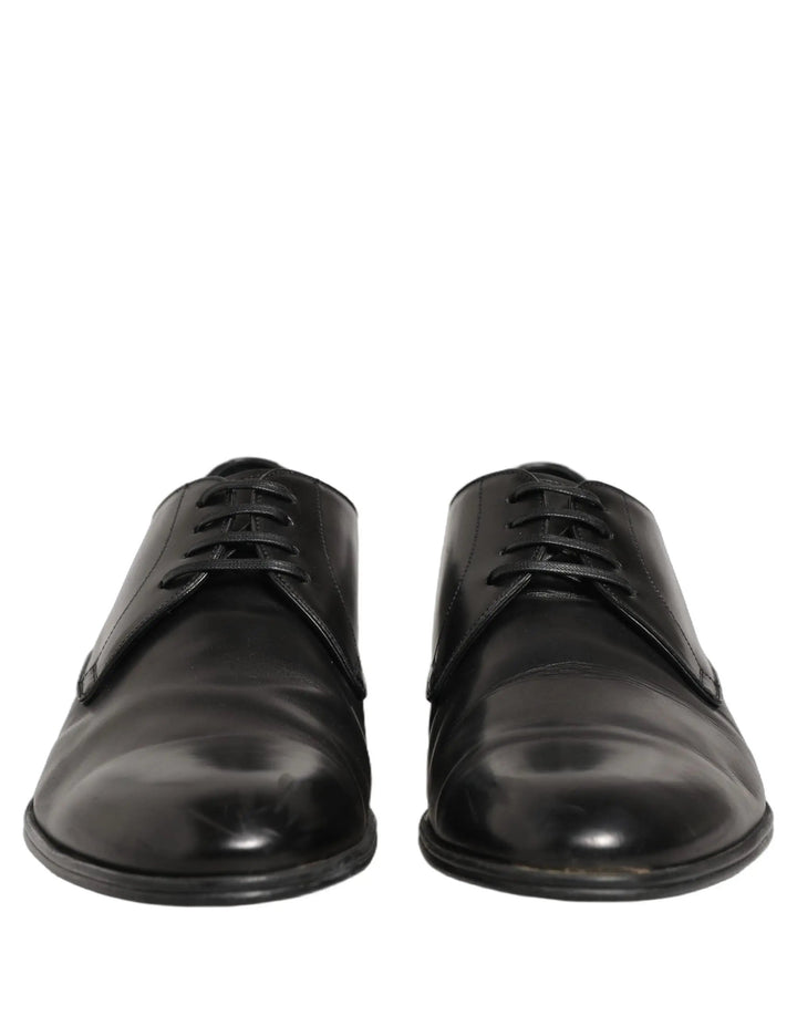 Dolce &amp; Gabbana Sample Sale | Dolce &amp; Gabbana Dress Black Leather Lace Up Derby Shoes - | Designer outlet