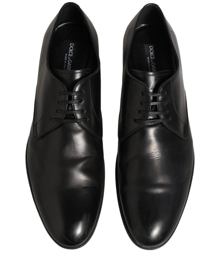 Dolce &amp; Gabbana Sample Sale | Dolce &amp; Gabbana Dress Black Leather Lace Up Derby Shoes - | Designer outlet