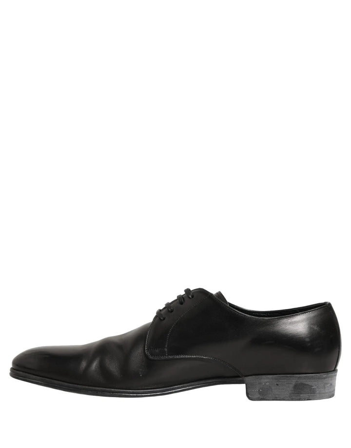 Dolce &amp; Gabbana Sample Sale | Dolce &amp; Gabbana Dress Black Leather Lace Up Derby Shoes - | Designer outlet