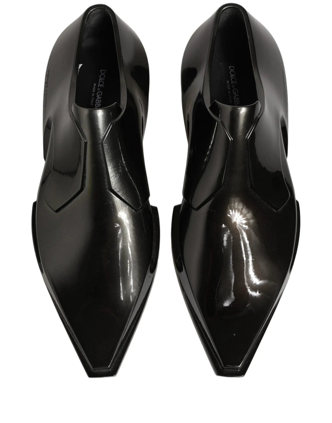 Dolce &amp; Gabbana Sample Sale | Dolce &amp; Gabbana Dress Shiny Black Slip On Plastic Dress Shoes - | Designer outlet