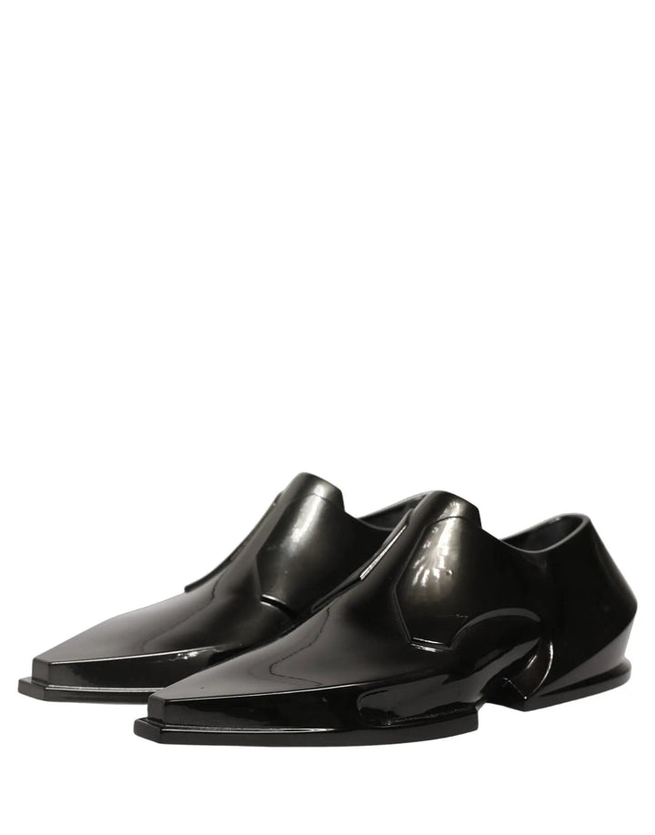 Dolce &amp; Gabbana Sample Sale | Dolce &amp; Gabbana Dress Shiny Black Slip On Plastic Dress Shoes - | Designer outlet