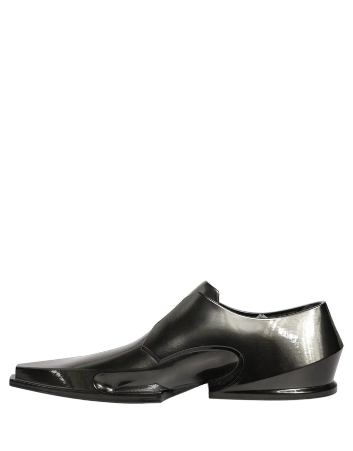Dolce &amp; Gabbana Sample Sale | Dolce &amp; Gabbana Dress Shiny Black Slip On Plastic Dress Shoes - | Designer outlet