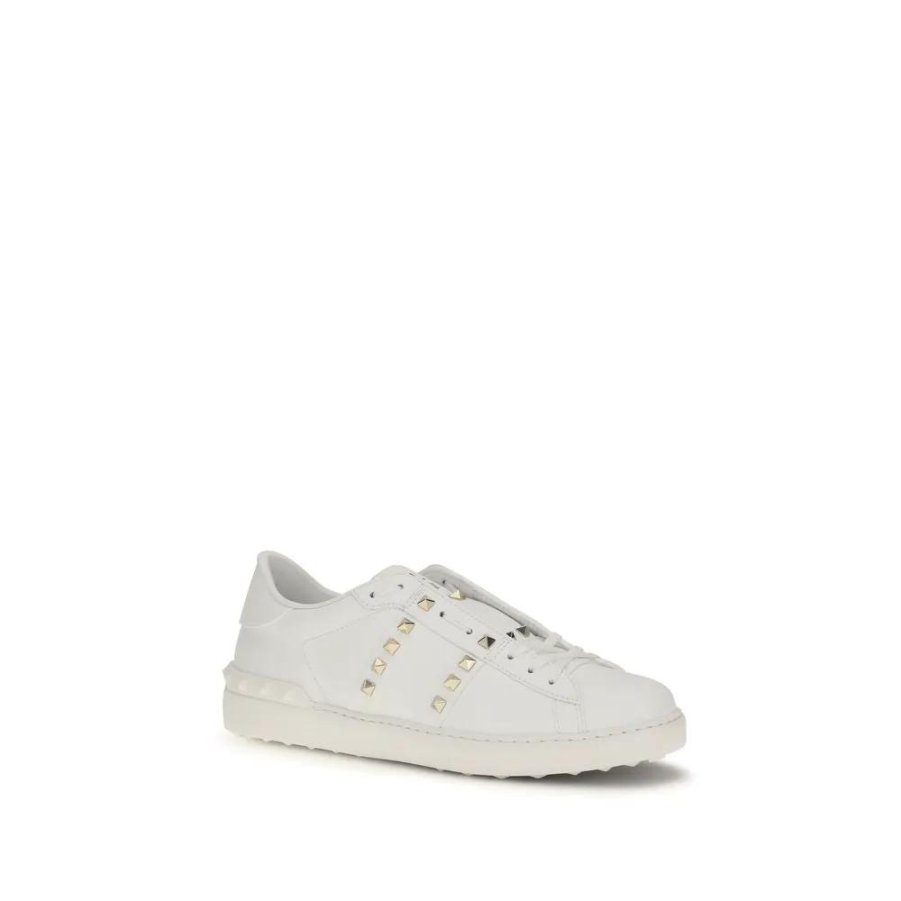 Valentino Garavani Sample Sale | Valentino Garavani White Calf Leather Bos Taurus Sneakers - | Designer outlet