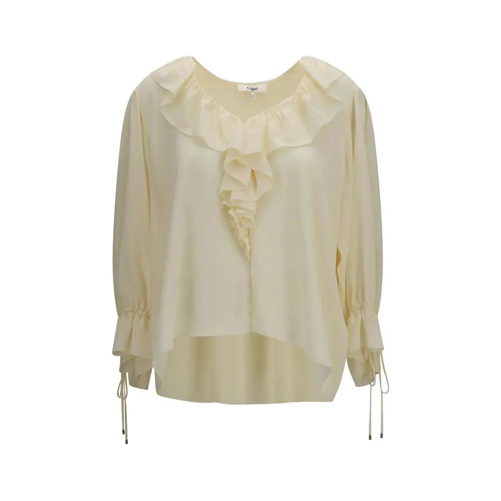 Chloé Sample Sale | Chloé Beige Silk Blouse - | Designer outlet