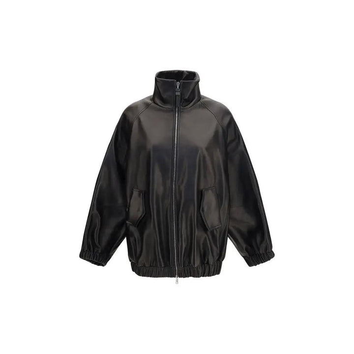 Brunello Cucinelli Sample Sale | Brunello Cucinelli Black Lamb Ovis Aries Aries Leather Jacket - | Designer outlet