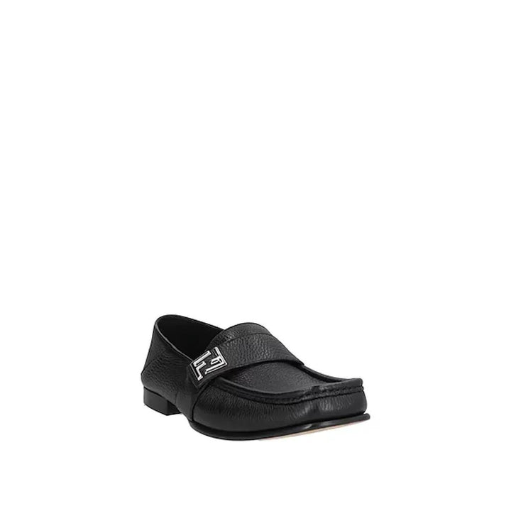 Fendi Sample Sale | Fendi Black Calfskin Slip-On Loafers - | Designer outlet
