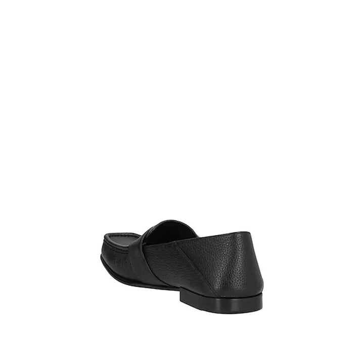 Fendi Sample Sale | Fendi Black Calfskin Slip-On Loafers - | Designer outlet