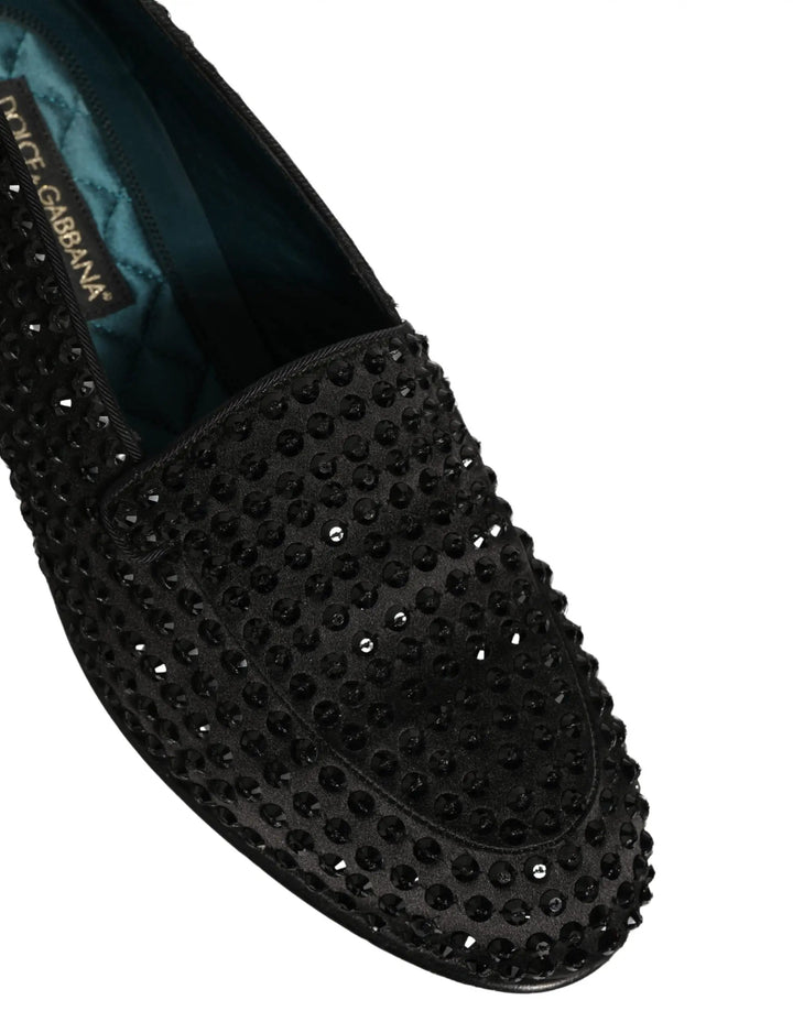 Dolce &amp; Gabbana Sample Sale | Dolce &amp; Gabbana Black Rhinestone Embellished Loafers Shoes - | Designer outlet