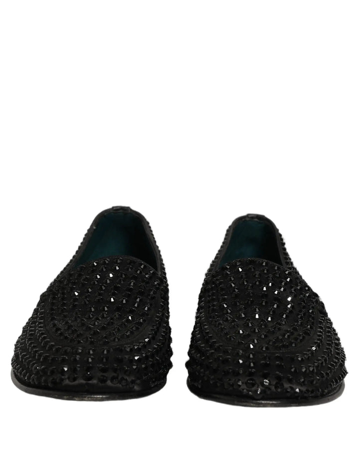 Dolce &amp; Gabbana Sample Sale | Dolce &amp; Gabbana Black Rhinestone Embellished Loafers Shoes - | Designer outlet
