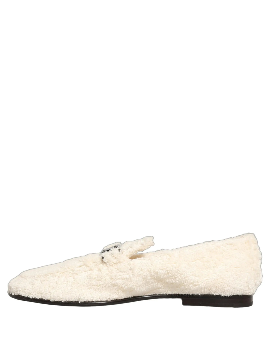 Dolce &amp; Gabbana Sample Sale | Dolce &amp; Gabbana White Fur Shearling Men Dress Loafers Shoes - | Designer outlet