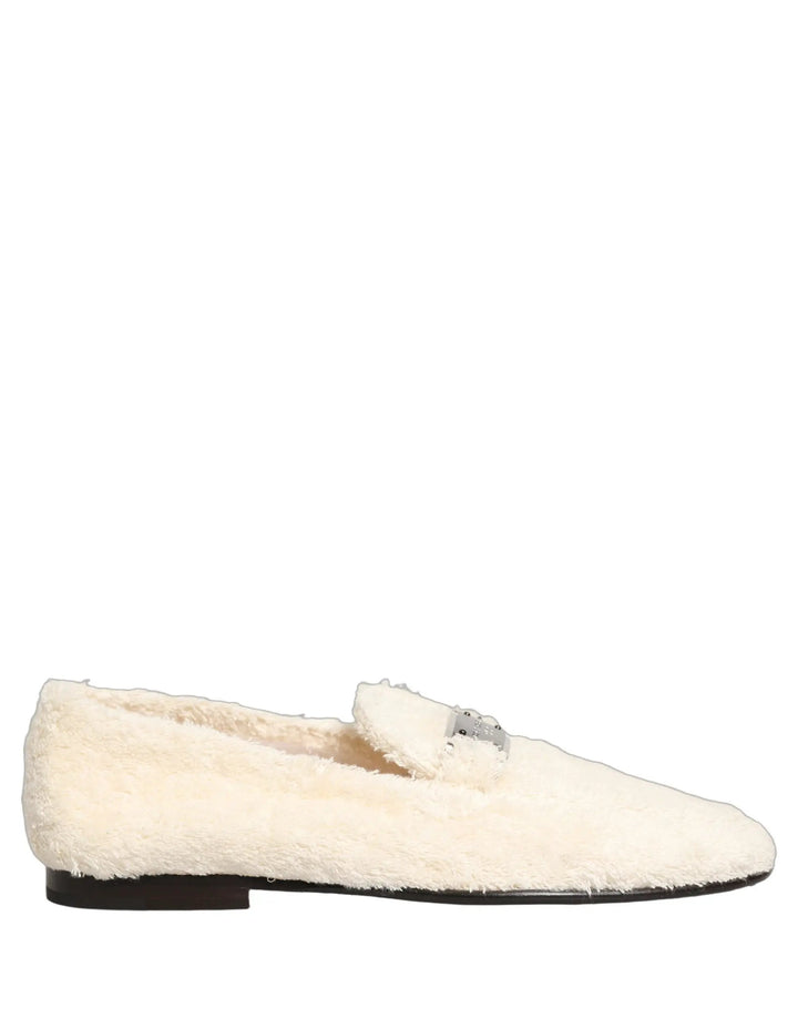 Dolce &amp; Gabbana Sample Sale | Dolce &amp; Gabbana White Fur Shearling Men Dress Loafers Shoes - | Designer outlet