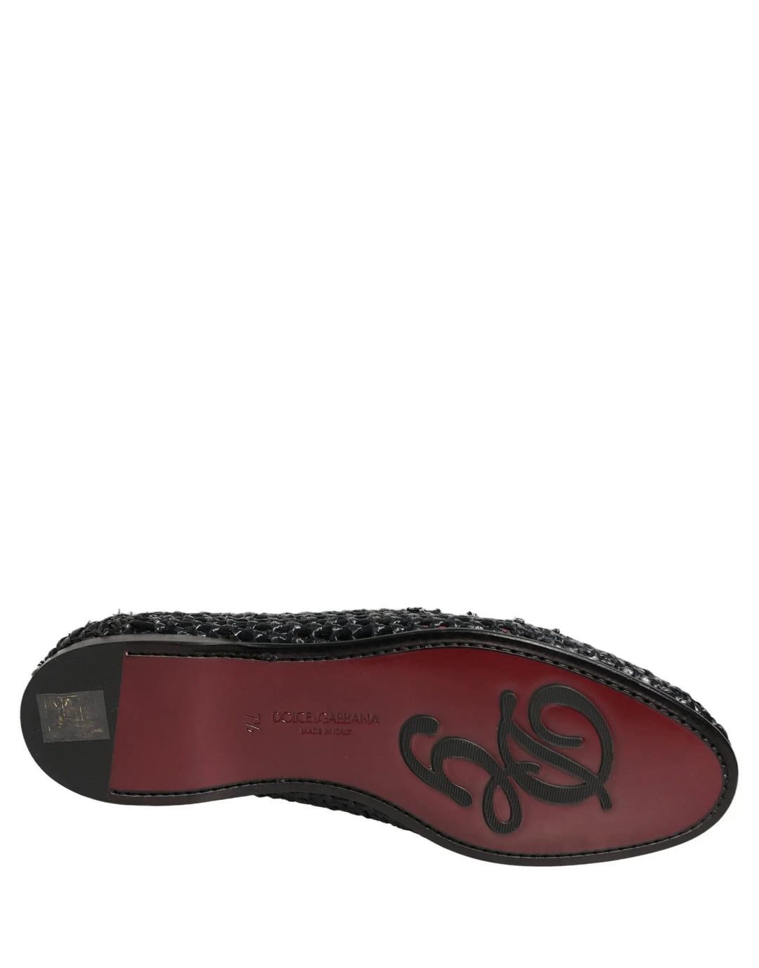 Dolce &amp; Gabbana Sample Sale | Dolce &amp; Gabbana Black Woven Raffia Slip On Loafers Shoes - | Designer outlet