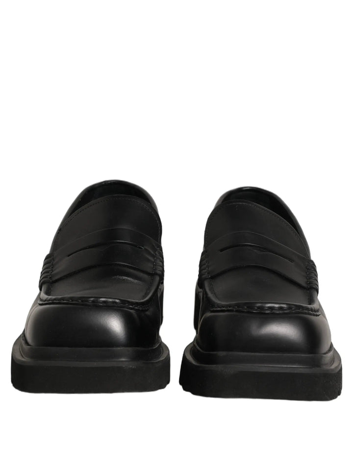 Dolce &amp; Gabbana Sample Sale | Dolce &amp; Gabbana Black Calfskin Leather Men Dress Loafer Shoes - | Designer outlet