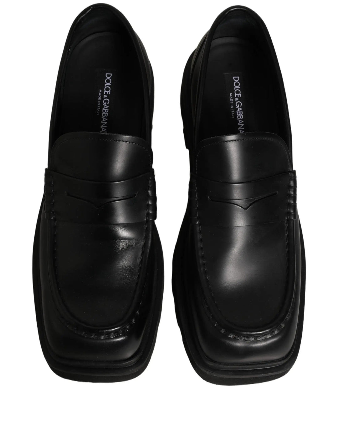 Dolce &amp; Gabbana Sample Sale | Dolce &amp; Gabbana Black Calfskin Leather Men Dress Loafer Shoes - | Designer outlet