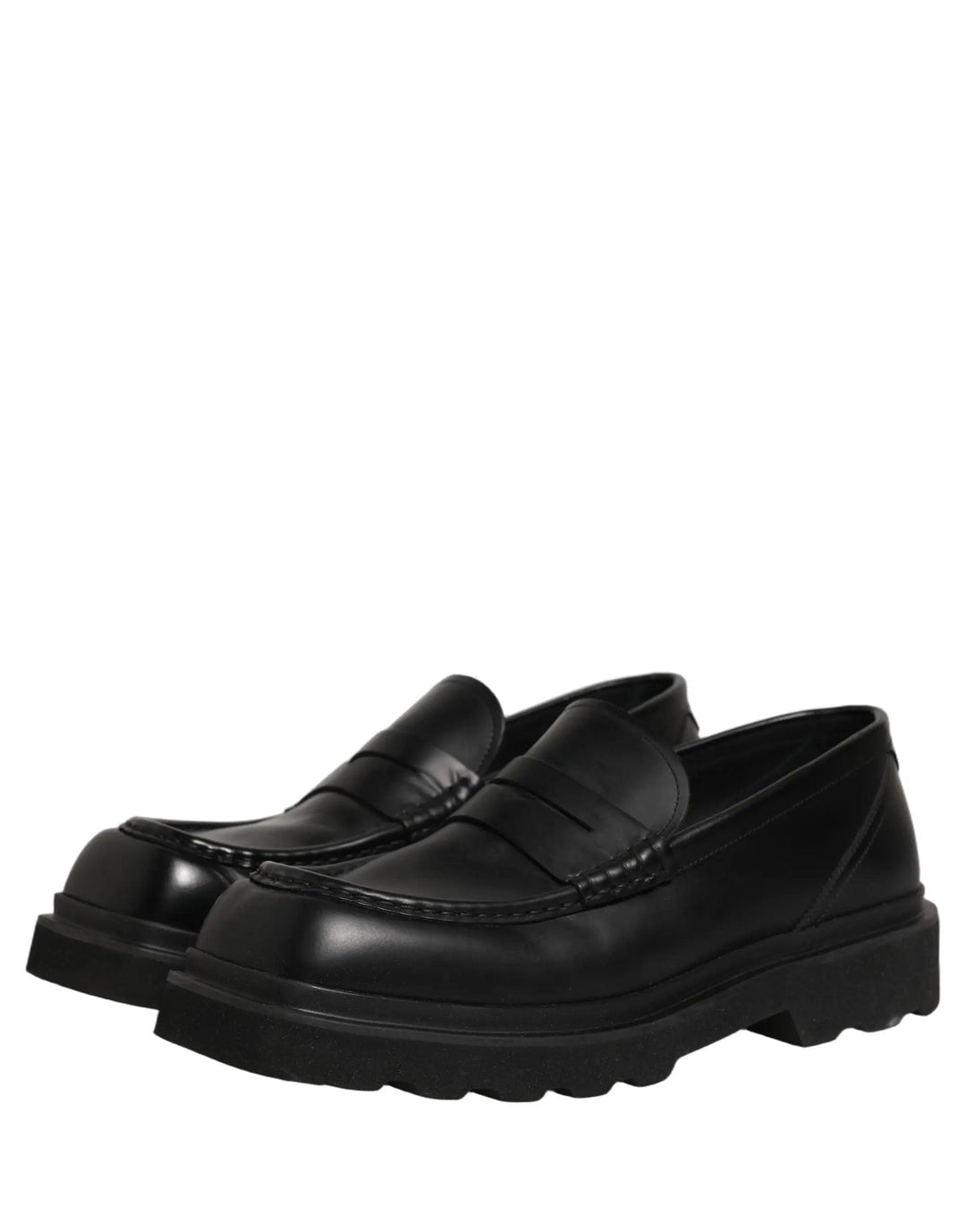 Dolce &amp; Gabbana Sample Sale | Dolce &amp; Gabbana Black Calfskin Leather Men Dress Loafer Shoes - | Designer outlet