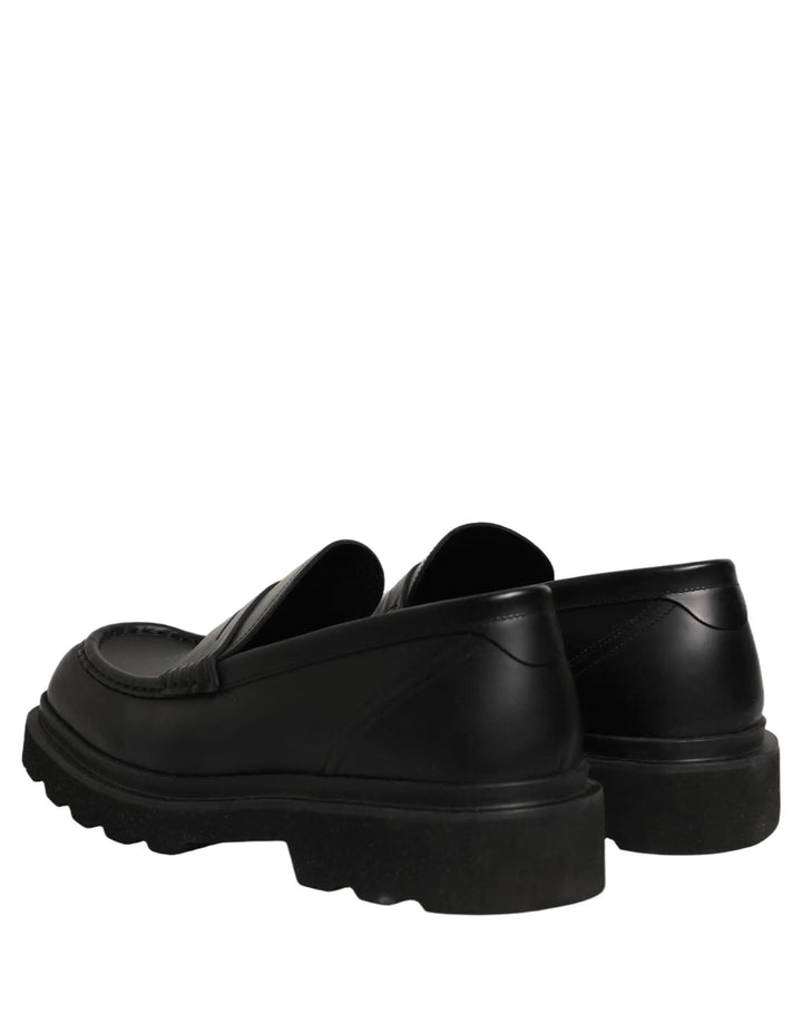 Dolce &amp; Gabbana Sample Sale | Dolce &amp; Gabbana Black Calfskin Leather Men Dress Loafer Shoes - | Designer outlet