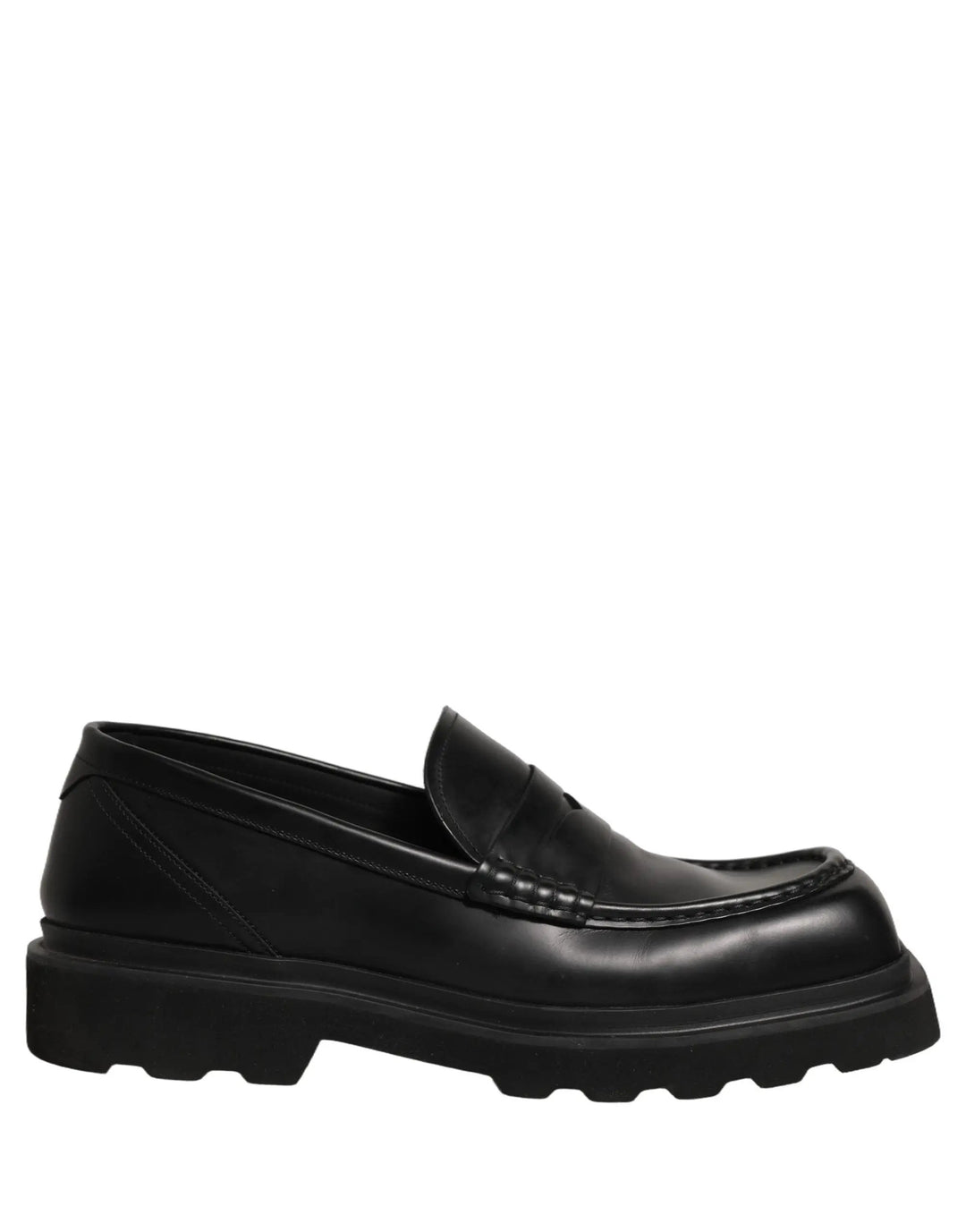 Dolce & Gabbana Sample Sale | Dolce & Gabbana Black Calfskin Leather Men Dress Loafer Shoes - | Designer outlet