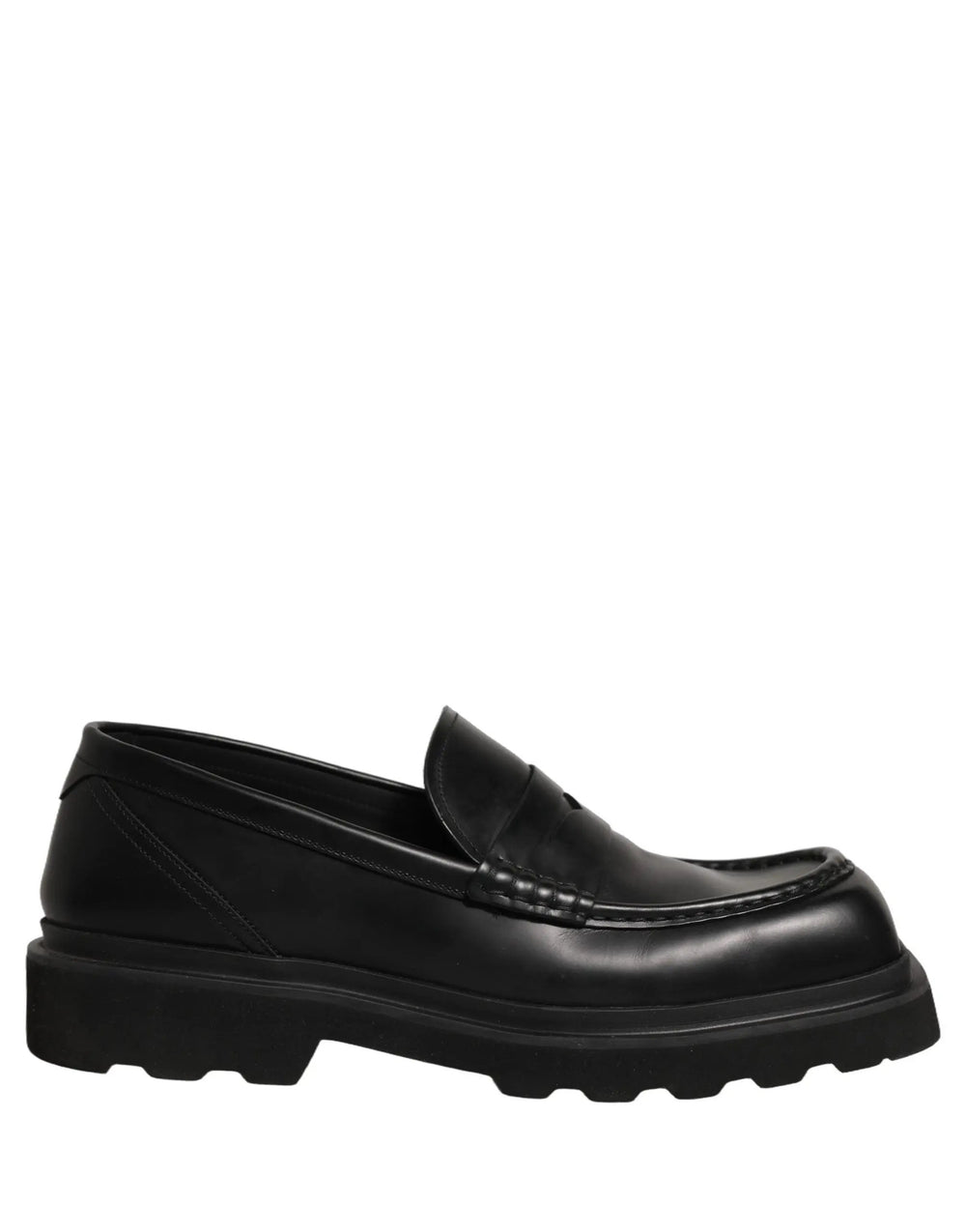 Dolce & Gabbana Sample Sale | Dolce & Gabbana Black Calfskin Leather Men Dress Loafer Shoes - | Designer outlet